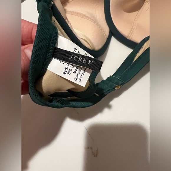 J. Crew Strapless Swimsuit Top 36D EUC Teal Tulle - Picture 4 of 5